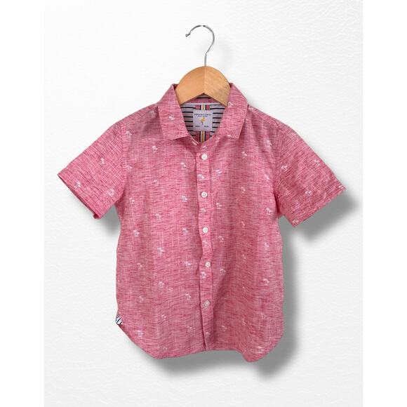 Denim & Flower Boys’ Palm Trees Button-Down Shirt, Size 4 - Picture 8 of 8